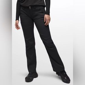 Prana Halle Pants Womens Roll Up Leg Inner Drawstring Hiking Black